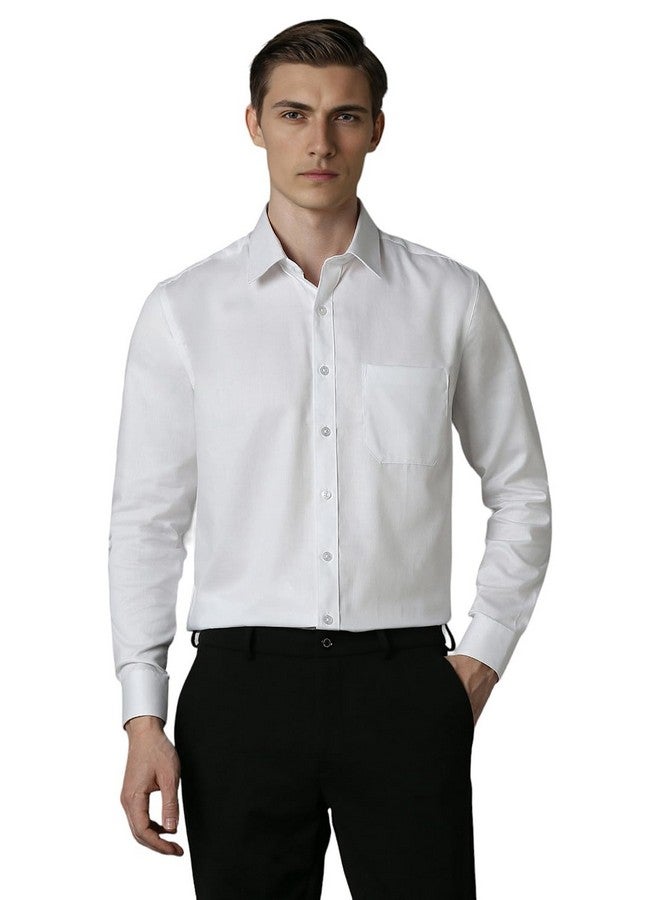 LOUIS PHILIPPE Louis Philippe Men's Solid Slim Fit Shirt (LPSFMSLFE54053_White - Image 1