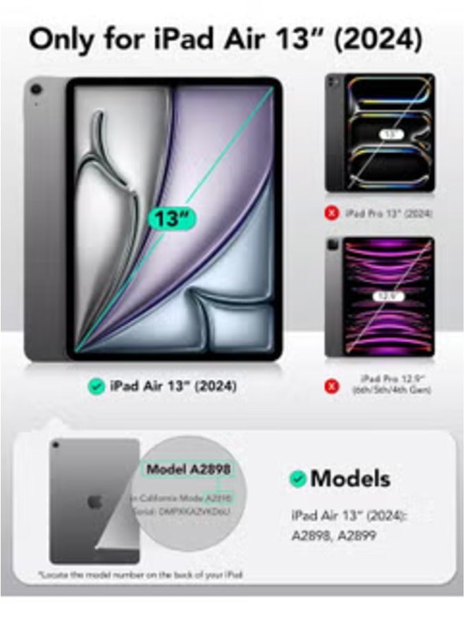 إلترازون ELTRAZONE Classic Series iPad Air 13-Inch Case (2024) - Slim, Lightweight, and Durable Protection with Yellowing Resistance and Pencil Compatibility - Image 2