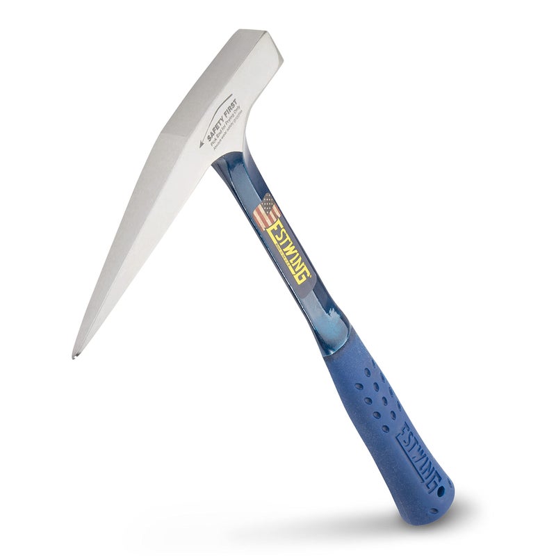 ESTWING Rock Pick 13 oz Geology Hammer with Milled Face Shock Reduction Grip E313PM