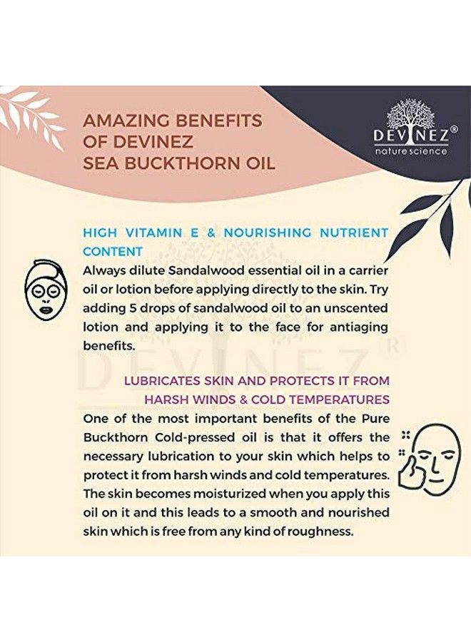 Devinez Sea Buckthorn Coldpressed Oil 500Ml 100% Pure Natural & Undiluted Calms Irritated Skin Repairs Damaged Skin Moisturizes Dry Skin Soothes Sunburn Powerful Antiaging Properties - Image 5