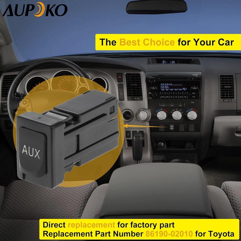 Aupoko 8619002010 Aux Port Auxiliary Stereo Adapter Replacement for Toyota Avalon Corolla Highlander RAV4 Sequoia Sienna Tacoma Tundra - Image 4