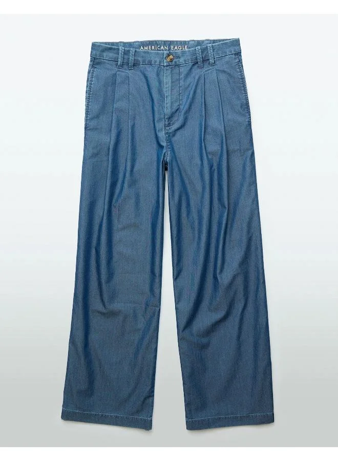 امريكان ايجل AE Stretch Super High-Waisted Ultra Wide-Leg Ankle Trouser