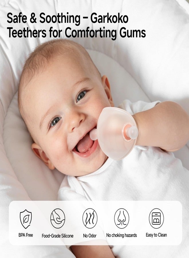 Garkoko Baby Teething Toys for 3-6 Months, No-Drop Silicone Teether for Breastfed Babies, Easy-Grip Infant Chew Toy for Teething Relief, BPA-Free Newborn Essentials - Image 4