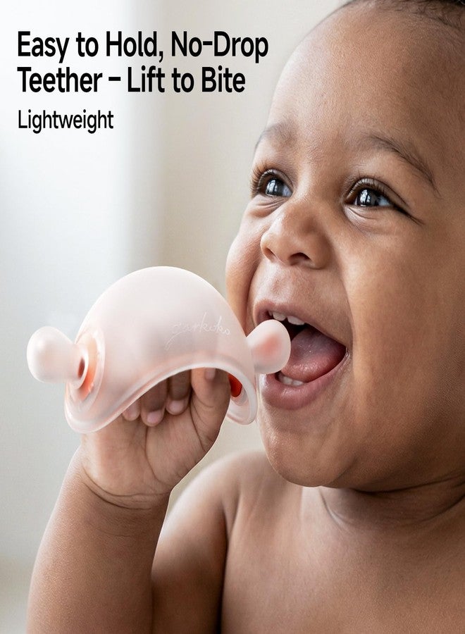 Garkoko Baby Teething Toys for 3-6 Months, No-Drop Silicone Teether for Breastfed Babies, Easy-Grip Infant Chew Toy for Teething Relief, BPA-Free Newborn Essentials - Image 3
