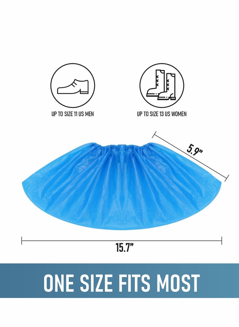 100 Pairs Shoe Covers Disposable Non Slip, Premium Waterproof and Recyclable Shoe Booties Covers for Indoors, 15.7'' Hygienic Shoe  - Image 5