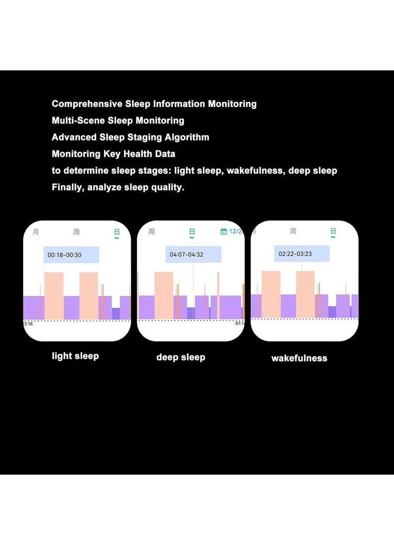 حلقة ذكية لمراقبة الصحة، حلقة لياقة بدنية مقاومة للماء بتقنية البلوتوث، عداد خطوات، مراقبة النوم، معدل ضربات القلب ودرجة حرارة الجسم مع التحكم عن بُعد في الكاميرا للكبار #10 - Image 2