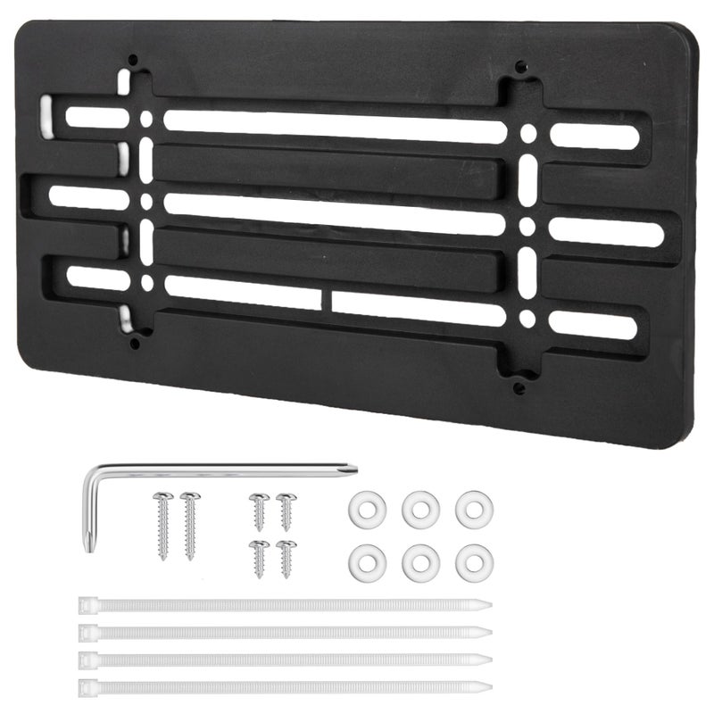 حامل لوحة ترخيص أمامي RED WOLF يناسب 2000-2025 GMC Sierra Yukon Chevy Silverado مجموعة تركيب لوحة الترخيص الأمامية والخلفية مع مجموعة التثبيت