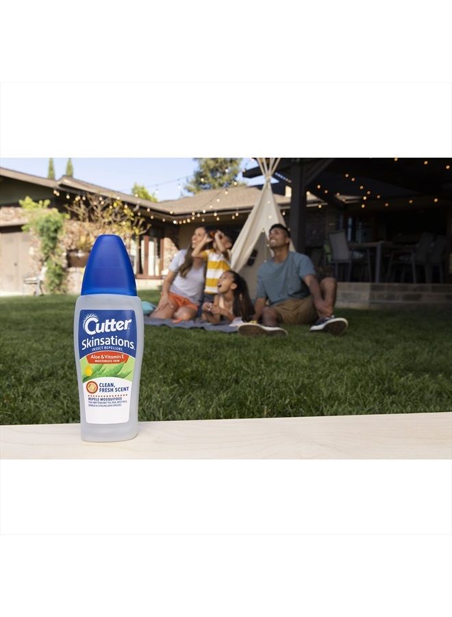 Cutter طارد الحشرات Skinsations، طارد البعوض، يطرد البعوض، 7% DEET، 6 أونصة سائلة (بخاخ مضخة) - Image 5