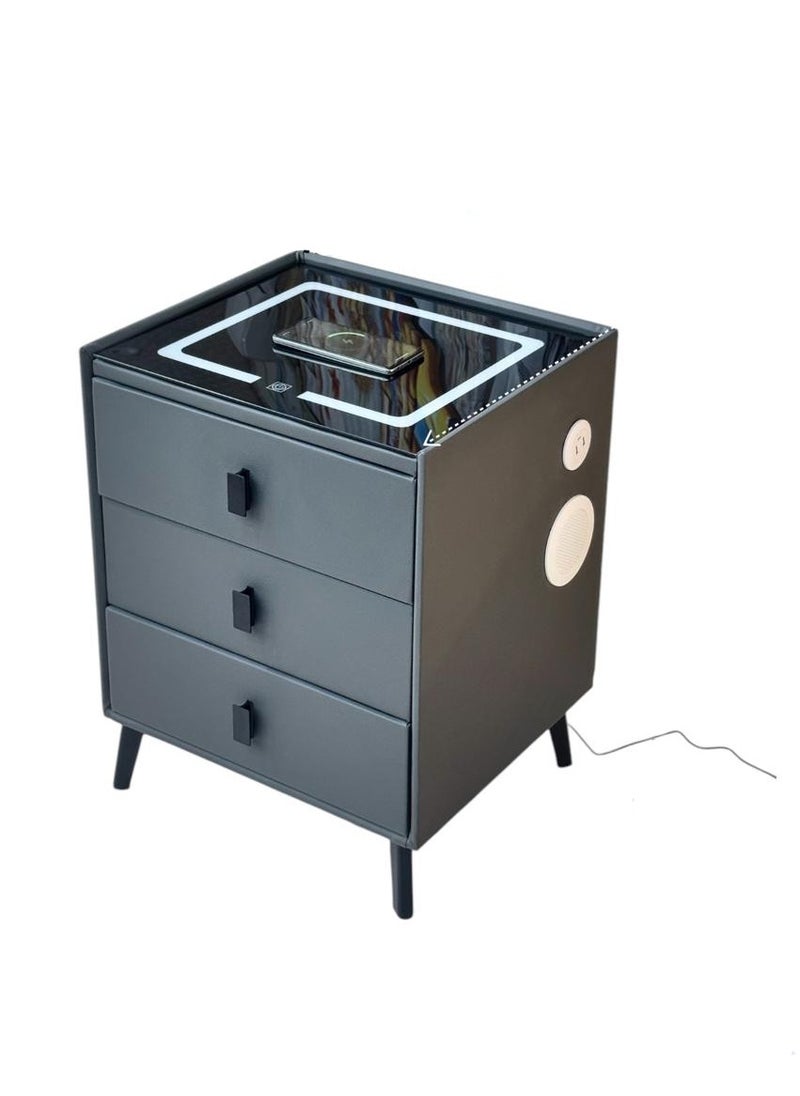 CAMA Kama Smart 3 Drawer Side Table Grey  - Image 3
