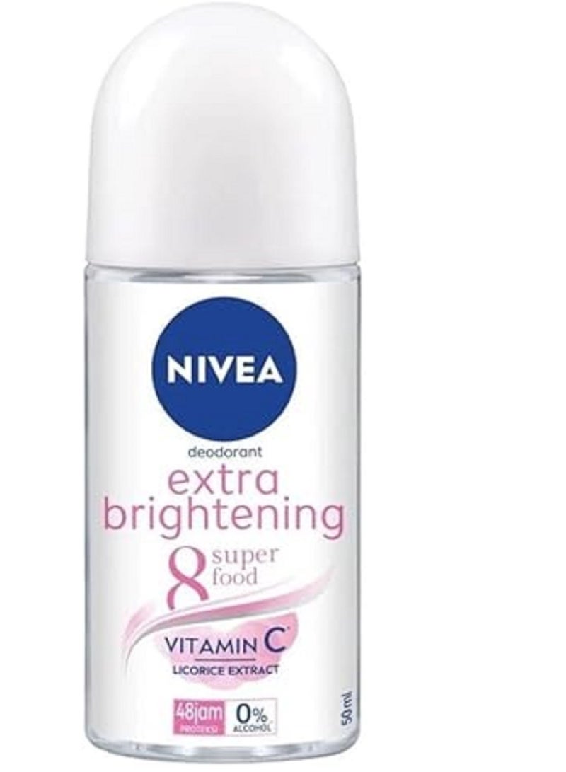 NIVEA Extra Brightening 8 Super Food Vitamin C Collagen Booster Underarm Roll-On Deodorant