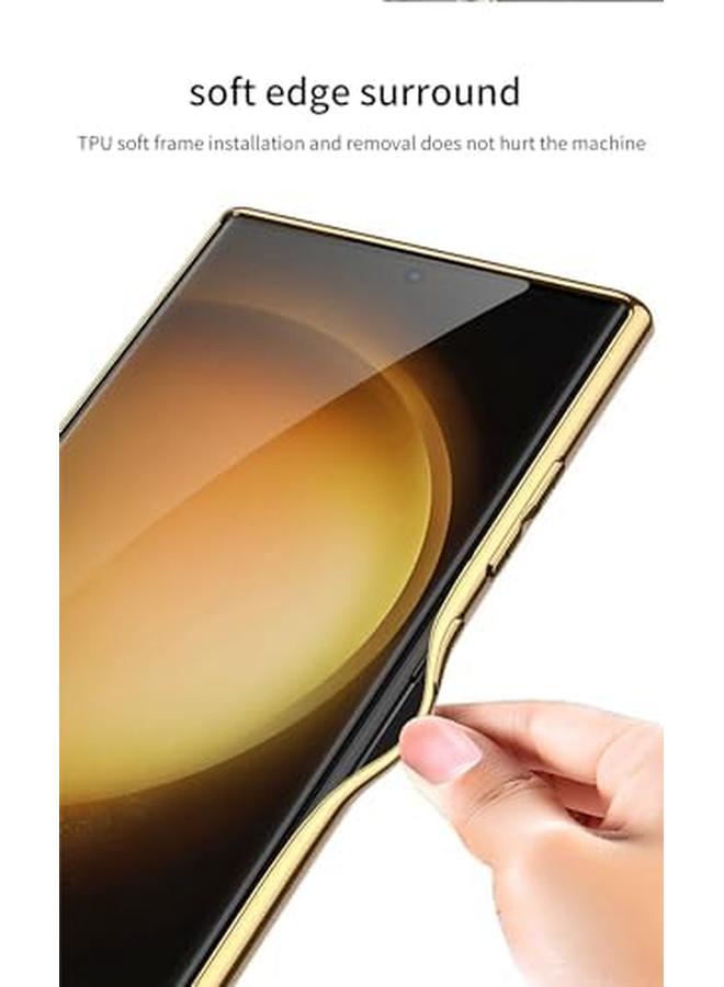 erorex Samsung Galaxy S24 Ultra Case For Men Women Luxury Leather Case Bling Soft Back Cover Raised Full Camera Protection Bumper Silicone Shockproof Phone Case For Galaxy S24 Ultra 5G Green - Image 5