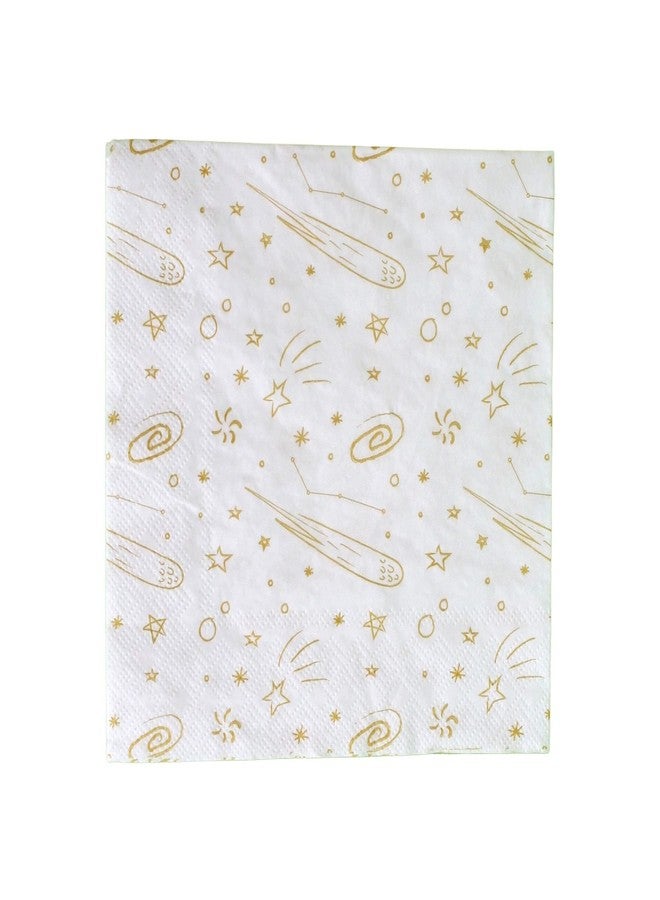 Pooka Galaxias Large Napkins (Set of 16) | Galaxy Paper Nakpins | Galaxy Party Napkins | Outer Space Party Napkins | Outer Space Paper Napkins - Image 1