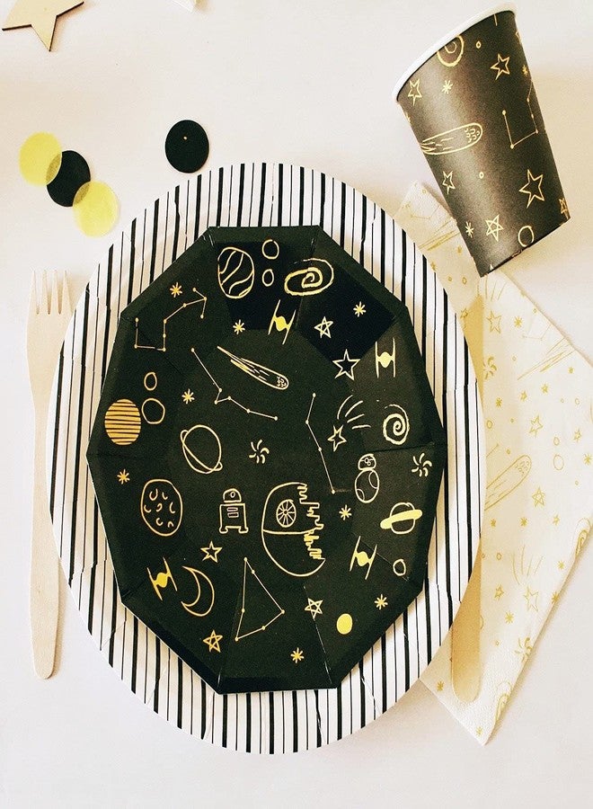 Pooka Galaxias Large Napkins (Set of 16) | Galaxy Paper Nakpins | Galaxy Party Napkins | Outer Space Party Napkins | Outer Space Paper Napkins - Image 2