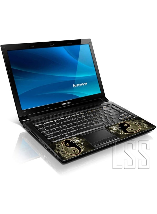 LSS Laptop 15 15.6 Skin Cover with Colorful Ying Yang Dragon Tiger Pattern for HP Dell Lenovo Apple Asus Acer Compaq - Fits 13.3" 14" 15.6" 16" (2 Wrist Pads Free) - Image 2