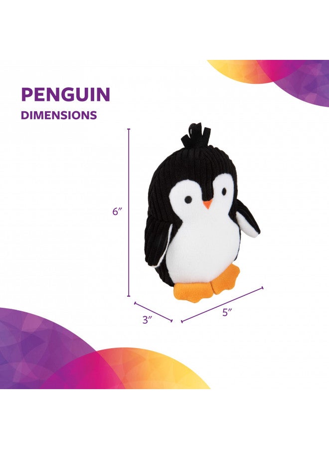 TrustyPup Strong 'N Silent Penguin Silent Squeak Plush Dog Toy, Chew Guard Technology - Black/White, Medium - Image 3