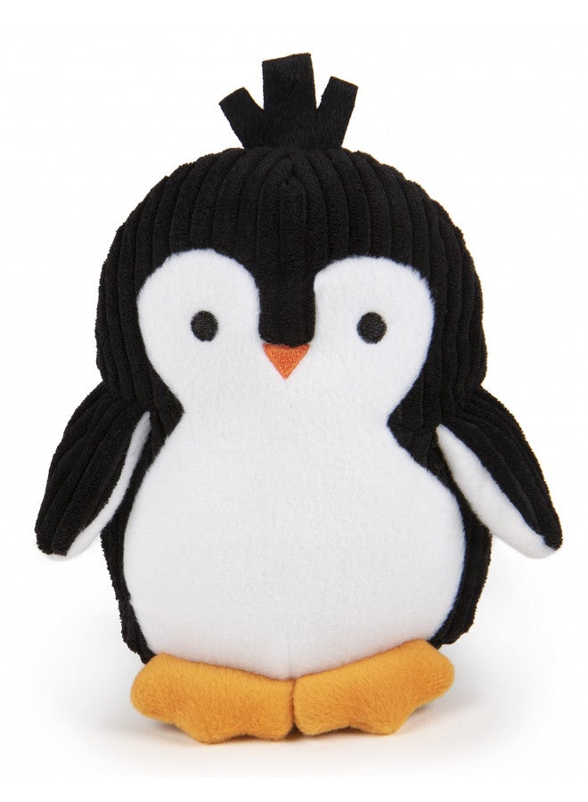 TrustyPup Strong 'N Silent Penguin Silent Squeak Plush Dog Toy, Chew Guard Technology - Black/White, Medium - Image 1