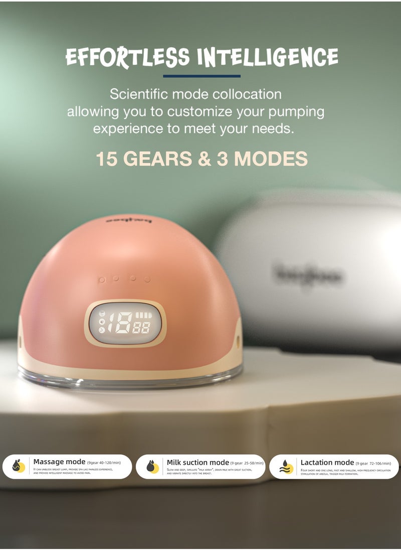 BAYBEE - Portable Hands Free Automatic Single Wearable Electric Pump For Mothers With 3 Modes And 15 Suction Levels, LED Display, Massage Mode - Image 1