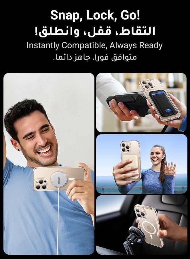 مجيد جراب ماج سيف لهاتف iPhone 16 Pro Max، مغناطيس قوي، مُحسّن لتأخير الاصفرار، غطاء iPhone 16 Pro Max، حماية من الدرجة العسكرية، مقاوم للخدش، غطاء iPhone 16 Pro Max مغناطيسي متوافق مع ماج سيف شفاف - Image 3