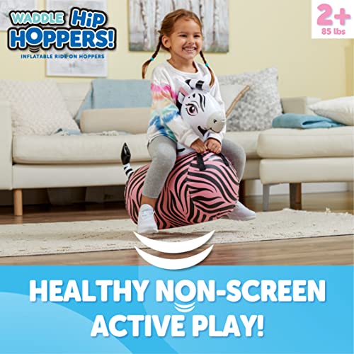 WADDLE Hip Hopper Inflatable Hopping Animal Bouncer Zebra, Ages 2 and Up, Supports Up to 85 Pounds - Image 5