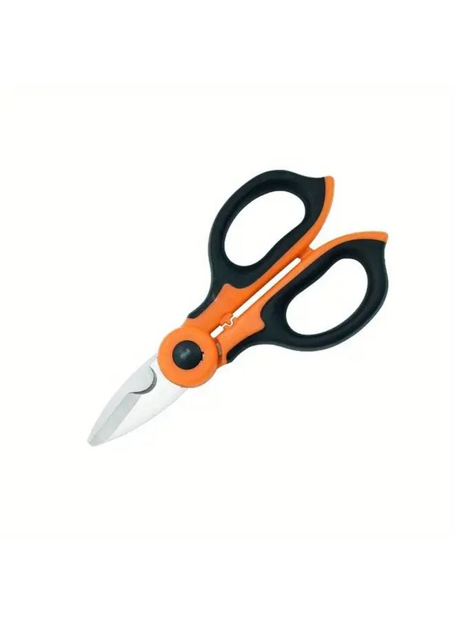 مقص كهربائي من الفولاذ المقاوم للصدأ باللونين الأحمر والأسود، قاطع كابلات مضاد للانزلاق، كماشة تجريد الأسلاك - Image 4