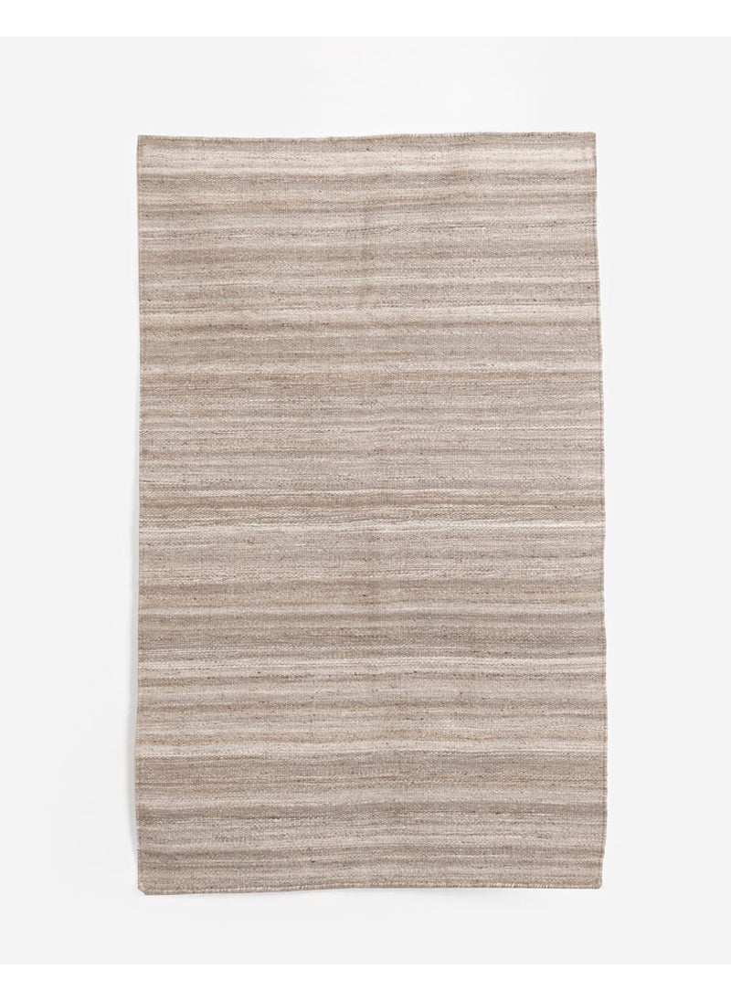 Fabindia Fabindia Beige Recycled PET Hand Woven Dhurrie  - Image 1