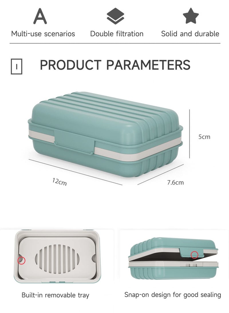 Leakproof Travel Soap Dish with Lid - Draining Soap Bar Holder - Travel Soap Container - Portable Soap Case for Traveling, Camping, Outdoor, Gym, Bathroom,Travel Essentials  - Image 2