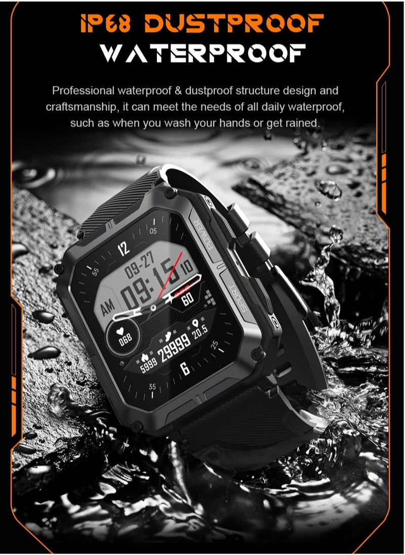 RollsTimi  - Smart Watch for Men Military Sports Smartwatch with Bluetooth Call IP68 1.83 inch Fitness Tracker - Image 1