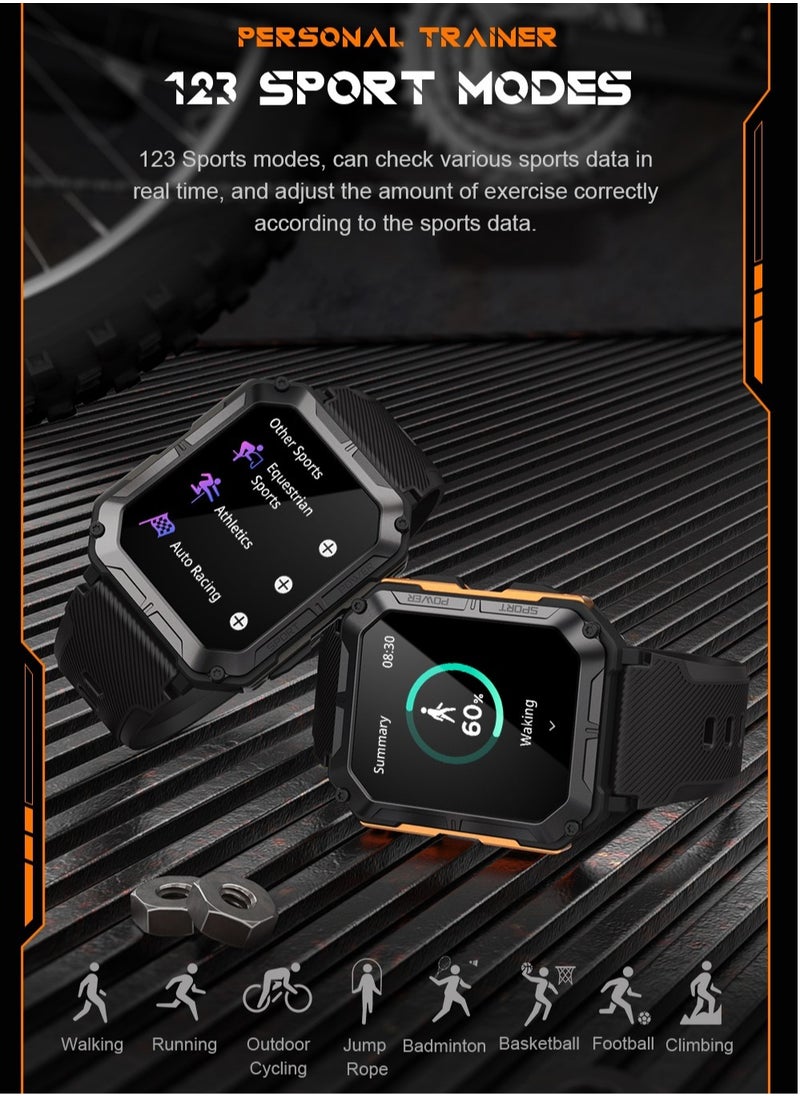 RollsTimi  - Smart Watch for Men Military Sports Smartwatch with Bluetooth Call IP68 1.83 inch Fitness Tracker - Image 1