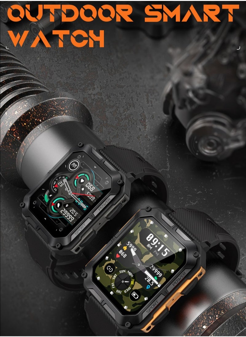 RollsTimi  - Smart Watch for Men Military Sports Smartwatch with Bluetooth Call IP68 1.83 inch Fitness Tracker - Image 1