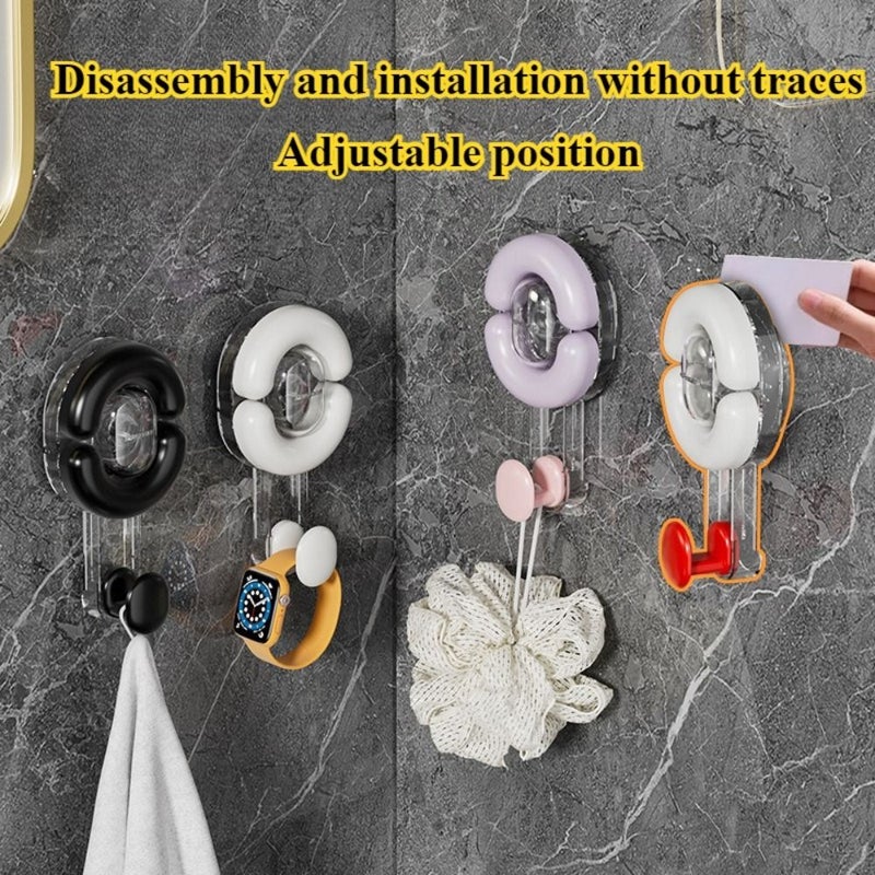 خطافات الشفط السوداء بدون حفر لتعليق المناشف والروب بدون أثر على الجدران - Image 2