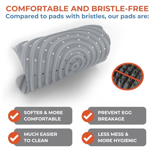 Lil'Clucker Washable Chicken Nesting Pads for Laying Eggs Nesting Pads for Chicken Coop Nesting Chickens Durable Chicken Bedding for Coop, Poultry Nest Box Pads for Chickens (Gray, 4-Pack) - Image 5