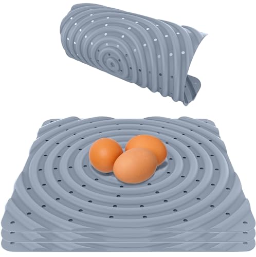 Lil'Clucker Washable Chicken Nesting Pads for Laying Eggs Nesting Pads for Chicken Coop Nesting Chickens Durable Chicken Bedding for Coop, Poultry Nest Box Pads for Chickens (Gray, 4-Pack) - Image 1