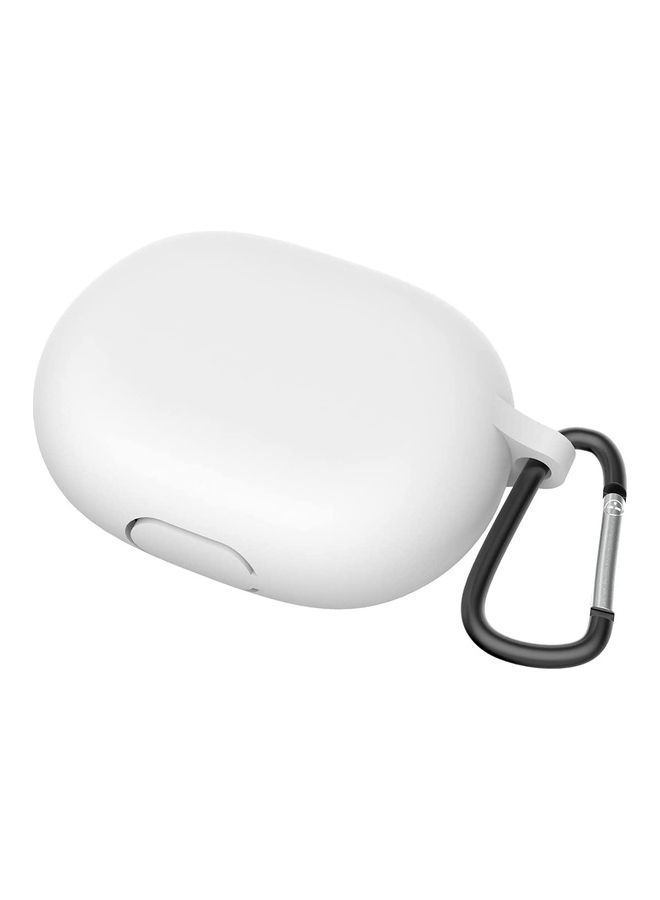 Anti-Shock Silicone Earphone Case with Hook White - Image 3