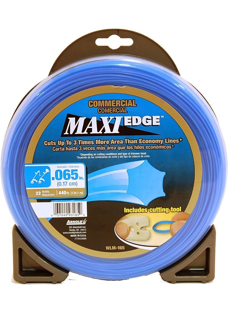Arnold Arnold WLM-165 Maxi-Edge Commercial Grade String Trimmer Line with Cutting Tool, Universal Fit, 22 Refills, .065-Inch x 440-Foot, Blue  - Image 2