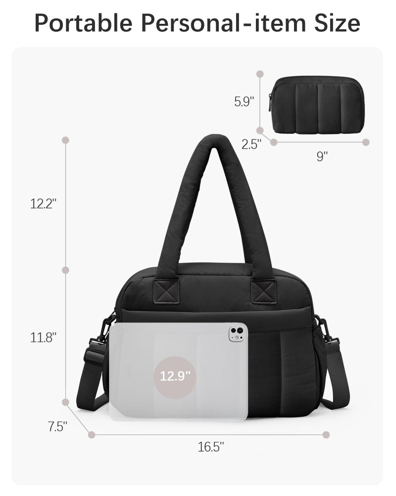 oscaurt Gym Bag for Women Lightweight Duffle Bag for Travel with Toiletry Pouch Water Resistant Carry On Weekender Overnight Duffel - Image 3