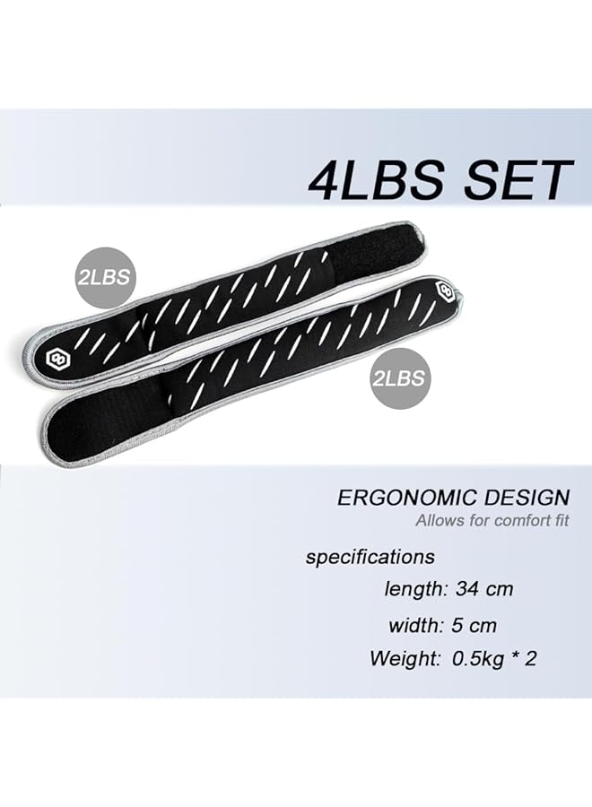 SUCITY Pair Adjustable Wrist Weights Wrist and Ankle Weights for Women and Men Portable Weighted Ankle Weights for Gym Fitness Workout Walking Jogging - Image 4