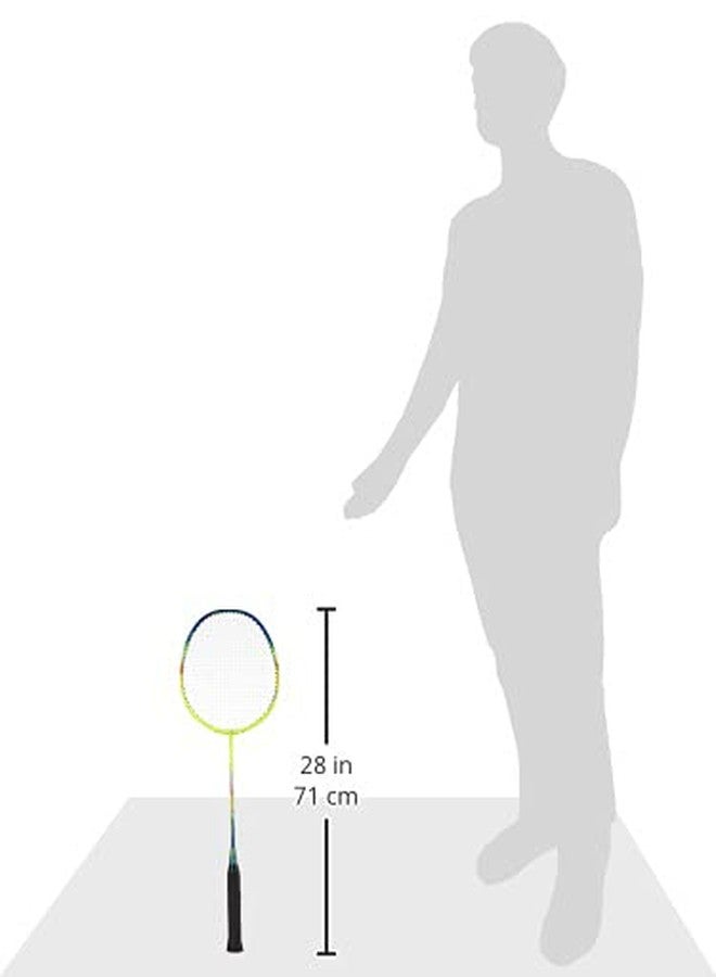 ترايامف مضرب تنس الريشة Triumph Wizard Graphite Hotmelt خفيف الوزن مع حقيبة تنس الريشة Titan-6R ذات حجرتين، لون أزرق سماوي/ليموني - Image 4