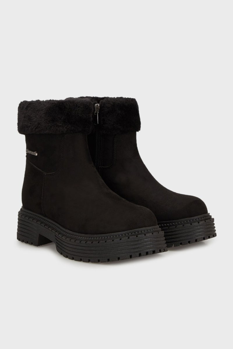 pierre cardin Thick-Soled Faux Fur Boots Women's Boots Pc52415  - Image 3