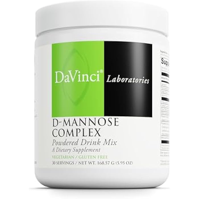 DAVINCI Labs D-Mannose Complex - Powder Drink Mix Supports Immune System & Urinary Tract Health* - Bladder Health Aid with Calcium, Cranberry Juice Powder & Prebiotic Fiber* - 30 Servings (168.57 g) - Image 1