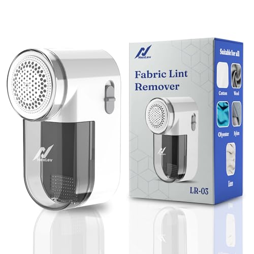 NexLev Portable Cordless Lint Remover | for Woollen, Sweaters, Jackets, Carpets | Fabric Brush | Rue & Burr Remover | Battery Powered Shaver | SS Blade | Safety Lock | LR-03 - Image 1