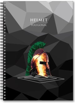 Le Color 4-Piece School Notebook Set A4 2 Helmets 2 Busy Squares 200 Pages  - Image 2