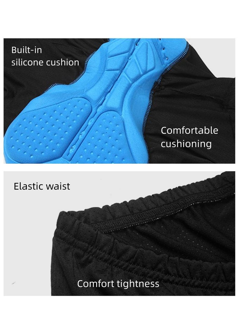 NOVOLAN Cycling Shorts Cycling Clothing Cycling Underwear Breathable Silicone Cushion, Extended Comfortable Shock Absorption, Quick-Drying, Free Movement, Mesh Fabric, Comfortable Cutting - Image 5