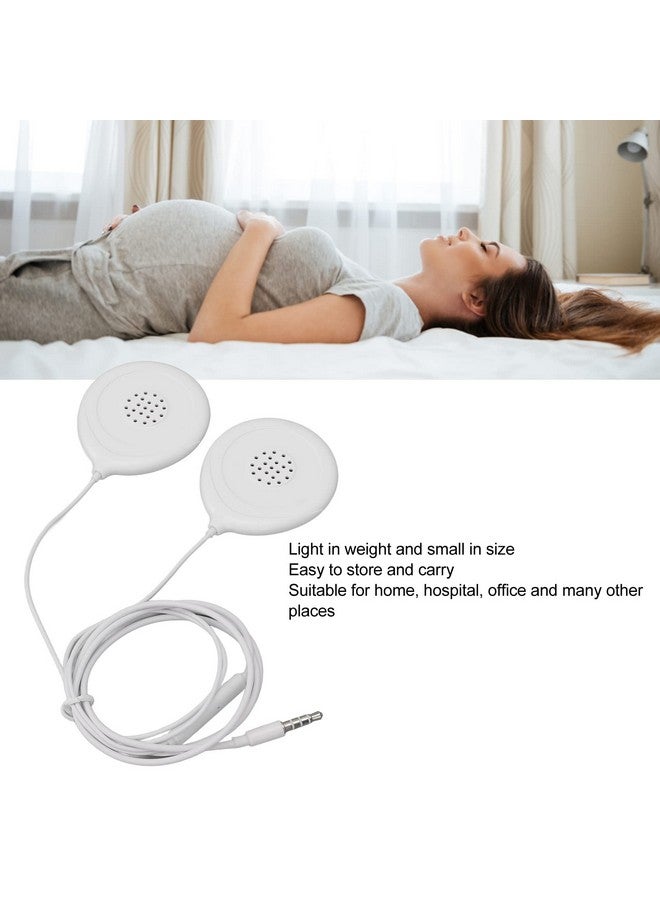 Sonew Baby Bump Headphones, Prenatal Belly Speakers for Women During Pregnancy, 12 Sticker Pregnancy Headphone for Women Mother, White - Image 3