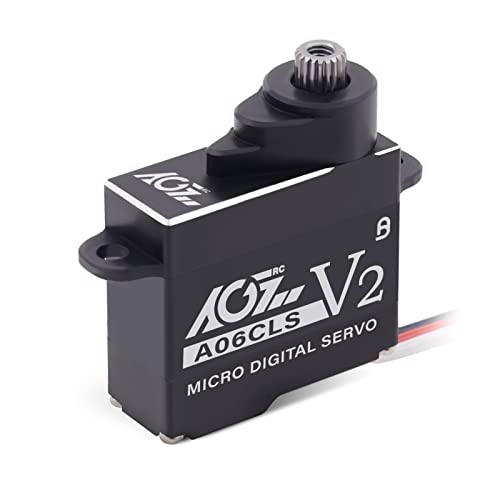 AGFRC MiniZCar Micro Steering Servo 0052Sec HV High Speed Full Metal Gear Mini Digital Coreless Servo for Small Airplane Glider A06CLS V2Black - Image 1