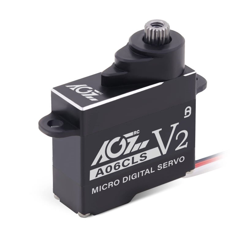 AGFRC MiniZCar Micro Steering Servo 0052Sec HV High Speed Full Metal Gear Mini Digital Coreless Servo for Small Airplane Glider A06CLS V2Black - Image 3