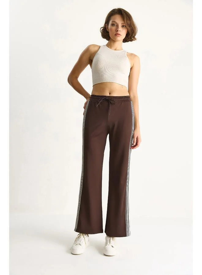 Ginger Side Stripe Detail Track Pants