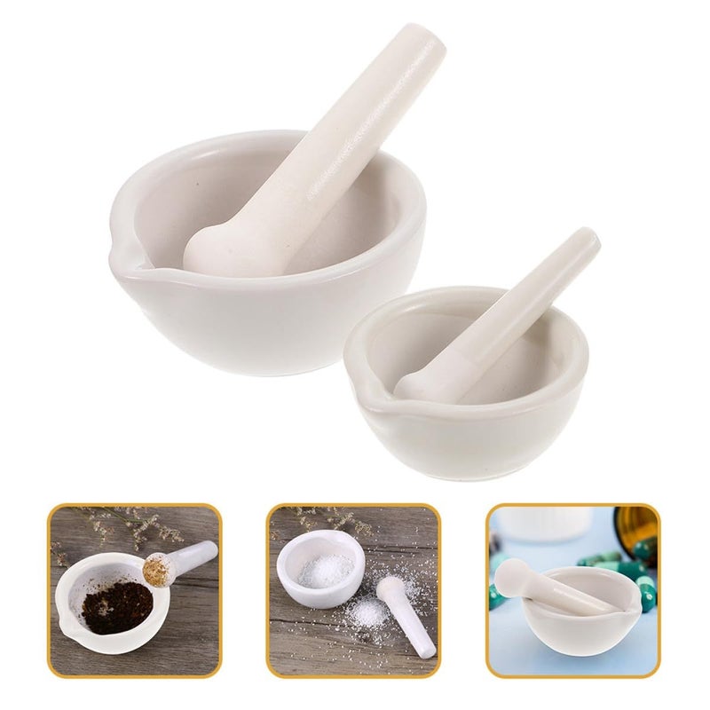 Ceramic Mortar and Pestle Set 60mm Sturdy Bowl for Coffee Herb Seasoning - Image 5