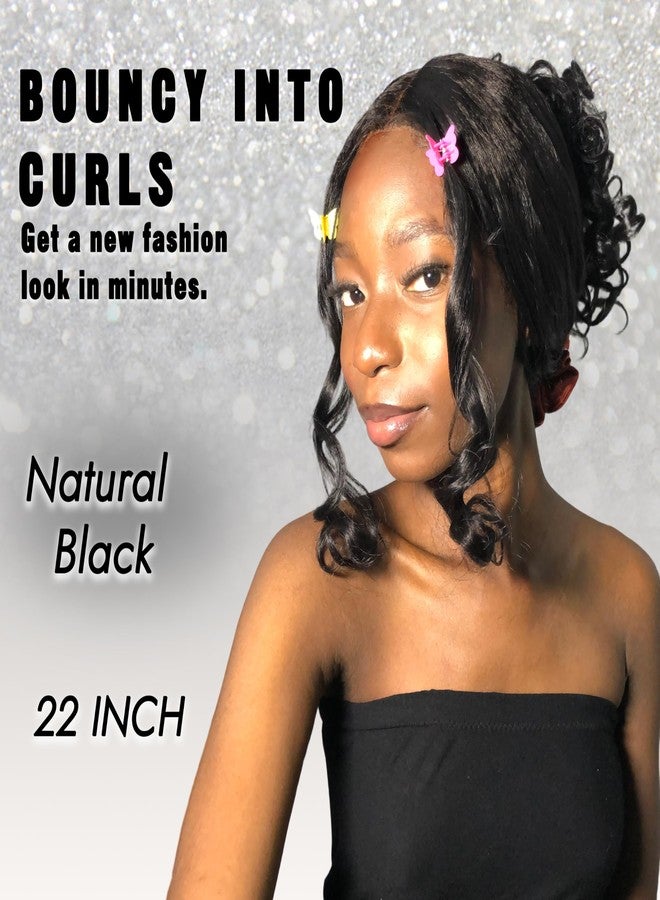 SOKU Long Curly Wig, Glueless Lace Front Wigs for Black Women 22 Inch Pre Plucked Ready to Wear Black Layered Wig with Natural Hairline 13x4x1 HD Lace Frontal - Image 2