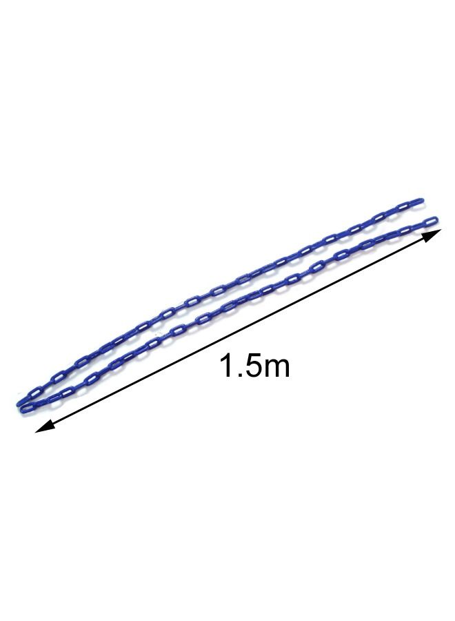 JSAITOYS 2 Pieces 1.5M Blue Plastic Coated Iron Kids Swing Chain For Outdoor  - Image 1