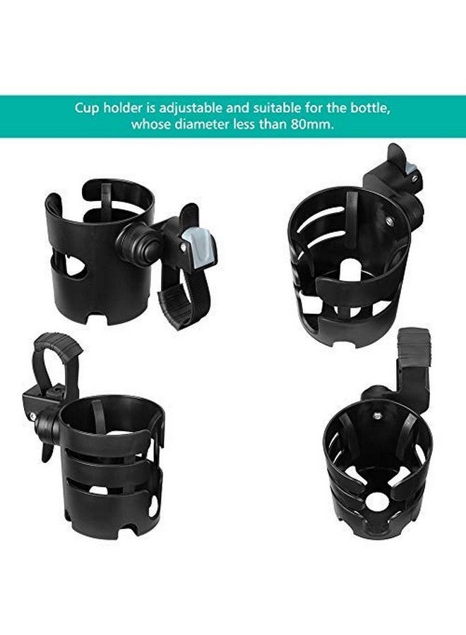 accmor Stroller Cup Holder With Adjustable Strap, 360 Degree Rotatable Universal Cup Holder For Uppababy, Nuna, Doona Stroller, Cup Holder For Stroller, Wheelchair, Walker, Rollator - Image 3